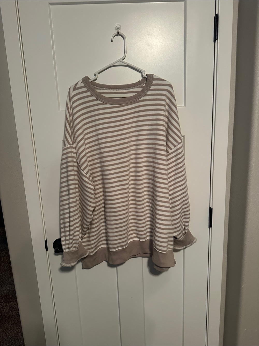 Aerie Striped Long-Sleeve Crewneck Top